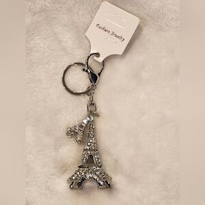 Eiffel Tower Rhinestone Keychain Bag Charm